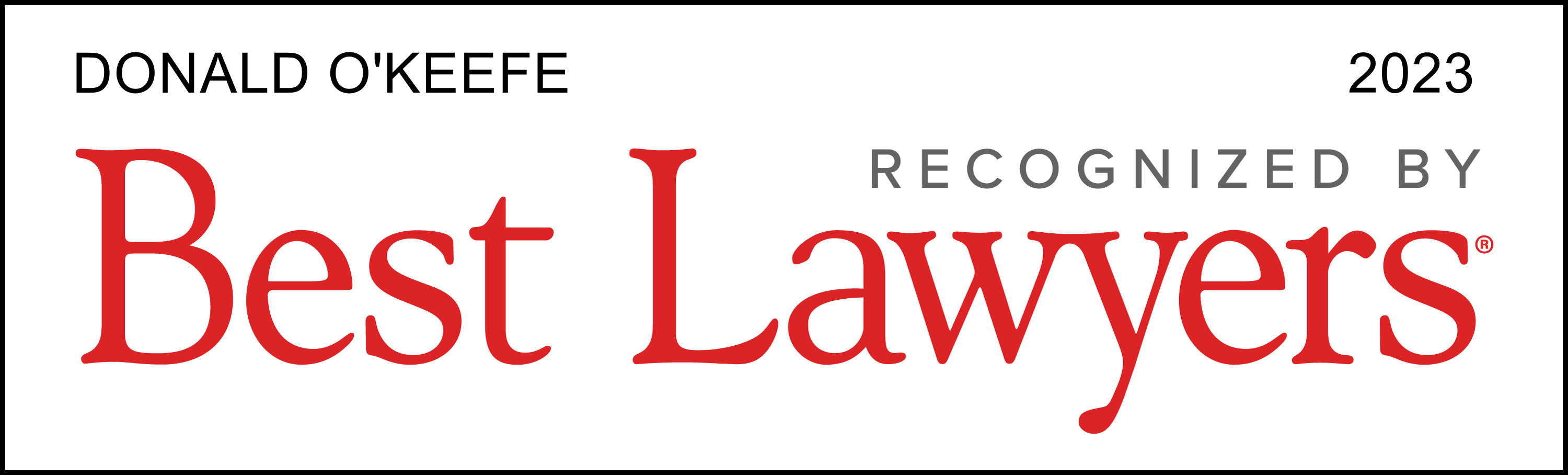 2023 Don OKeefe Best Lawyers Lawyer Logo