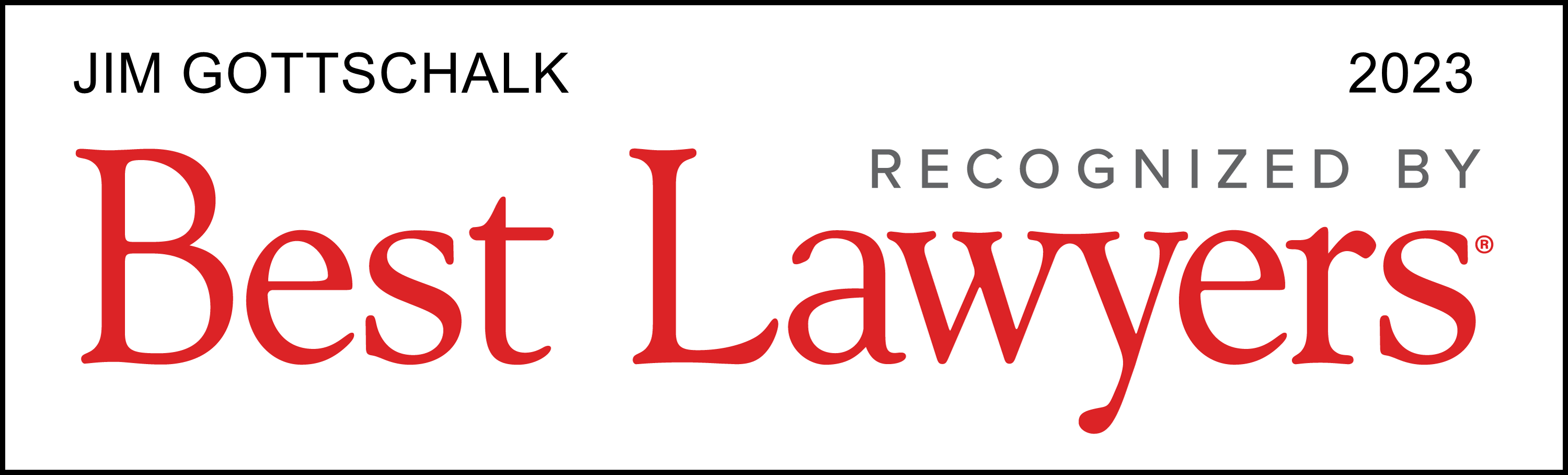 2023 Jim Gottschalk Best Lawyers Lawyer Logo