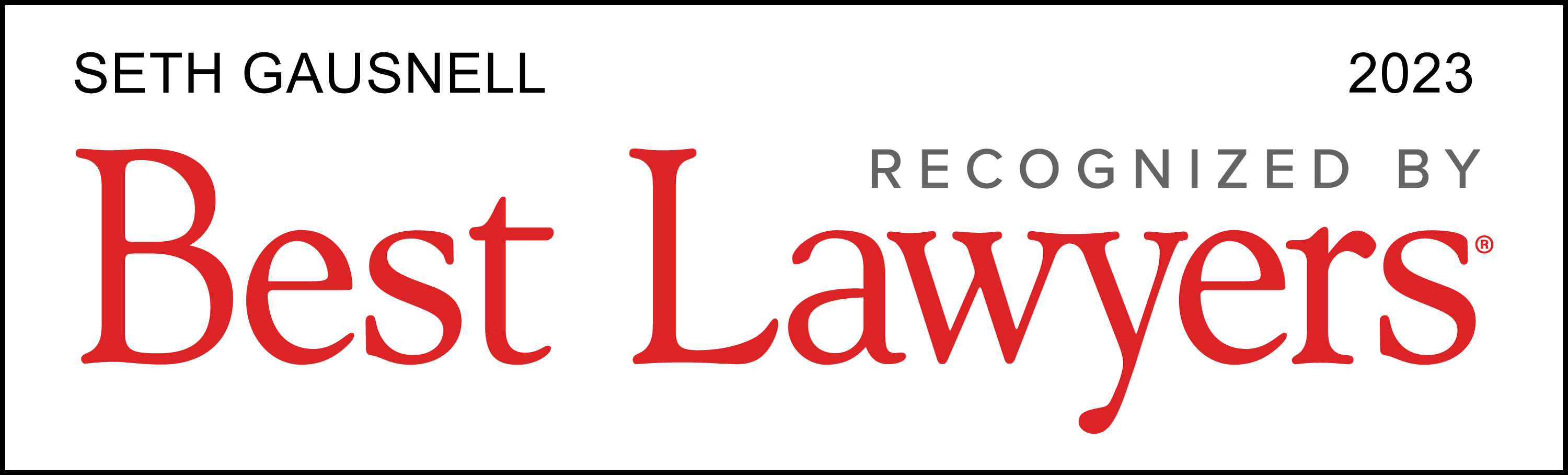 2023 Seth Gausnell Best Lawyers Lawyer Logo