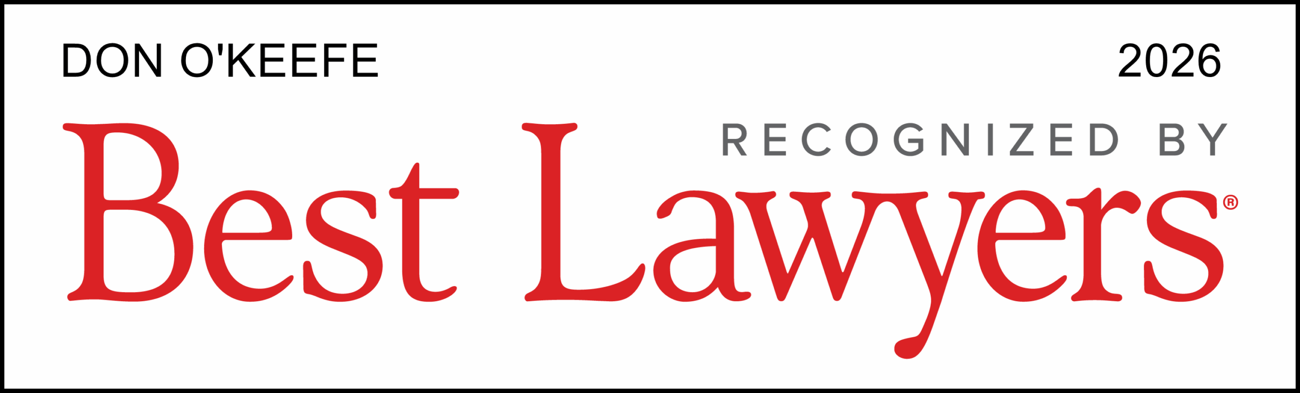 2026 Best Lawyers Don O'Keefe